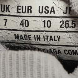 Pre Owned Balenciaga Grey Knit Fabric Speed Trainer Lace Up Sneakers Size 40