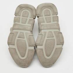 Pre Owned حذاء رياضي بالنسياغا سبيد نسيج محبوك رمادي فاتح نعل شفاف مقاس 38