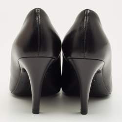 Pre Owned Balenciaga Black Leather Knife Pumps Size 38