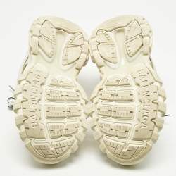 Pre Owned Balenciaga White Leather and Mesh Track Lace Up Sneakers Size 37