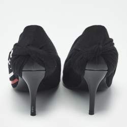 Pre Owned Balenciaga Black Fabric Knife Pointed Toe Pumps Size 35.5