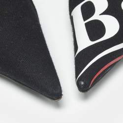 Pre Owned Balenciaga Black Fabric Knife Pointed Toe Pumps Size 35.5