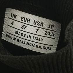 Pre Owned Balenciaga Black Knit Fabric Speed Trainer Sneakers Size 37