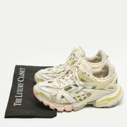 Pre Owned Balenciaga Multicolor Faux Leather and Mesh Track 2 Sneakers Size 37