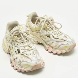 Pre Owned Balenciaga Multicolor Faux Leather and Mesh Track 2 Sneakers Size 37
