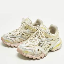 Pre Owned Balenciaga Multicolor Faux Leather and Mesh Track 2 Sneakers Size 37
