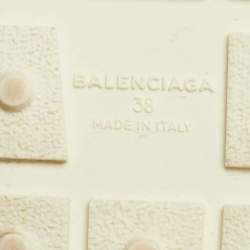 Pre Owned Balenciaga Red Leather and Mesh Race Runner Low Top Sneakers Size 38