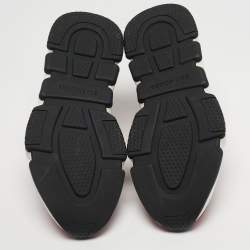 Pre Owned Balenciaga Speed Trainer Size 38 Red Knit Fabric High Top Sneakers