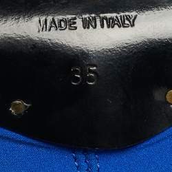 Pre Owned Balenciaga Glove Size 35 Black Leather and Neoprene Ankle Strap Sandals