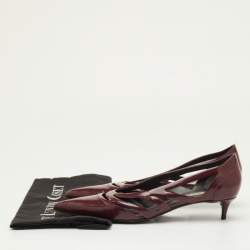 Pre Owned Balenciaga Size 37 Burgundy Patent Leather Pumps