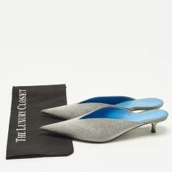 Pre Owned مُوشر بوانتي كعب مُنسك بالنسياجا فضي بريق مُقاس 39