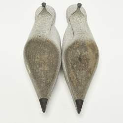 Pre Owned مُوشر بوانتي كعب مُنسك بالنسياجا فضي بريق مُقاس 39