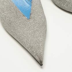 Pre Owned مُوشر بوانتي كعب مُنسك بالنسياجا فضي بريق مُقاس 39