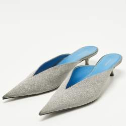 Pre Owned مُوشر بوانتي كعب مُنسك بالنسياجا فضي بريق مُقاس 39