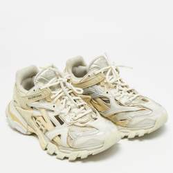 Pre Owned Balenciaga Track 2 Size 39 Multicolor Faux Leather and Mesh Low Top Sneakers