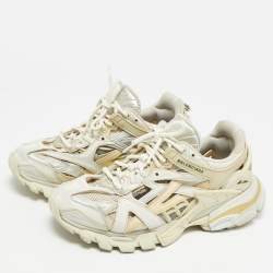 Pre Owned Balenciaga Track 2 Size 39 Multicolor Faux Leather and Mesh Low Top Sneakers