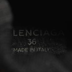 مملوكة مسبقًا Balenciaga Speed Size 36 Black Knit Fabric High Top Sneakers