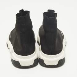 مملوكة مسبقًا Balenciaga Speed Trainer Size 43 Black Knit Fabric High Top Sneakers