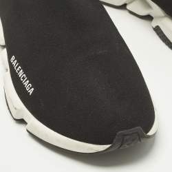 مملوكة مسبقًا Balenciaga Speed Trainer Size 43 Black Knit Fabric High Top Sneakers