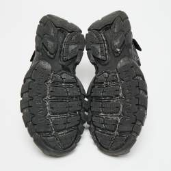 مملوكة مسبقًا Balenciaga Track Size 42 Black Faux Leather Slingback Sandals