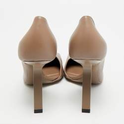 مملوكة مسبقًا حذاء كعب عالي بالنسياغا جلد بيج فوايد دي أورسيه مقاس 38.5