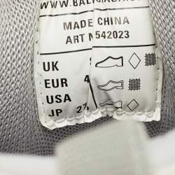 مملوكة مسبقًا Balenciaga Track Size 42 White Faux Leather and Mesh Lace Up Sneakers