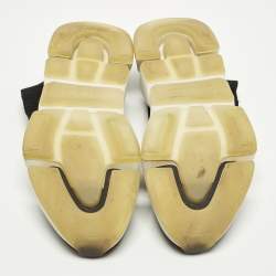 مملوكة مسبقًا حذاء رياضي بالنسياغا سبيتد ترينر قماش محبوك أسود برباط مطاطي مقاس 39