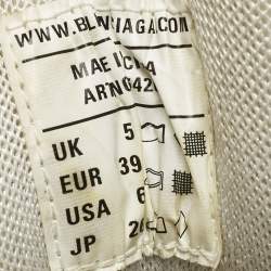 Pre Owned حذاء رياضي بالنسياغا تراك 2 جلد وشبك أخضر وأسود مقاس 37