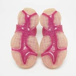 مملوكة مسبقًا حذاء رياضي بالنسياقا تربل أس جلد صناعي أزرق باهت وشبك نعل شفاف مقاس 38