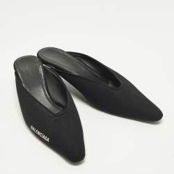 مملوكة مسبقًا صندل بالنسياغا قماش محاك أسود شفرة مقاس 39