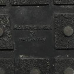 مملوكة مسبقًا حذاء رياضي بالنسياغا شبكة وجلد أسود/أزرق رايس رانر منخفض علوي مقاس 36