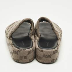 مملوكة مسبقًا Balenciaga Rise Size 39 Brown Canvas Platform Sandals