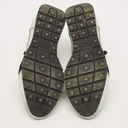 مملوكة مسبقًا Balenciaga Race Runner Size 39 Silver/Grey Leather and Mesh Low Top Sneakers