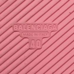 Pre Owned Balenciaga Le Cagole Size 40 Pink Rubber Thong Sandals