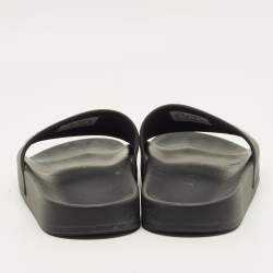 مملوكة مسبقًا Balenciaga Size 39 Black Rubber Pool Slides 
