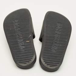 مملوكة مسبقًا Balenciaga Size 39 Black Rubber Pool Slides 