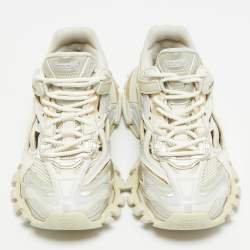 مملوكة مسبقًا Balenciaga Track Size 38 Grey Faux Leather and Mesh Low Top Sneakers