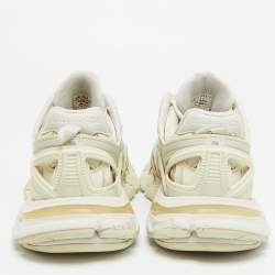 مملوكة مسبقًا Balenciaga Track Size 38 Grey Faux Leather and Mesh Low Top Sneakers