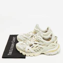 مملوكة مسبقًا Balenciaga Track Size 38 Grey Faux Leather and Mesh Low Top Sneakers