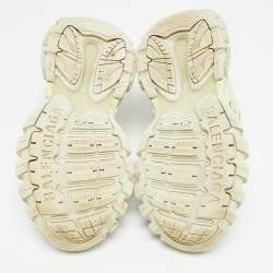 مملوكة مسبقًا Balenciaga Track Size 38 Grey Faux Leather and Mesh Low Top Sneakers