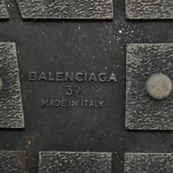 Pre Owned حذاء رياضي بالنسياغا شبكة وجلد أسود/أزرق رايس رانر منخفض علوي مقاس 36