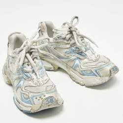 Pre Owned Balenciaga Runner 2.0 Size 38 Multicolor Faux Leather and Mesh Low Top Sneakers
