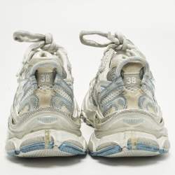 Pre Owned Balenciaga Runner 2.0 Size 38 Multicolor Faux Leather and Mesh Low Top Sneakers