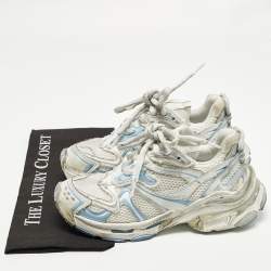 Pre Owned Balenciaga Runner 2.0 Size 38 Multicolor Faux Leather and Mesh Low Top Sneakers
