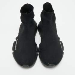 مملوكة مسبقًا حذاء رياضي بالنسياغا سبيد ترينر قماش تريكو غليتر فضي / أسود مقاس 37