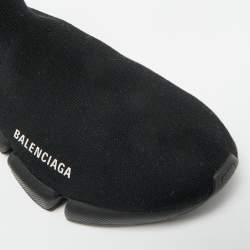 مملوكة مسبقًا حذاء رياضي بالنسياغا سبيد ترينر قماش تريكو غليتر فضي / أسود مقاس 37