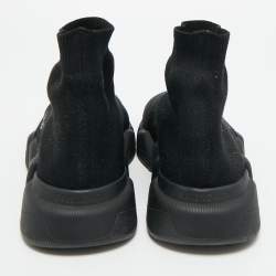 مملوكة مسبقًا حذاء رياضي بالنسياغا سبيد ترينر قماش تريكو غليتر فضي / أسود مقاس 37