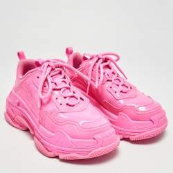 مملوكة مسبقًا Balenciaga Triple S Monoblock Size 37 Pink Rubber Low Top Sneakers
