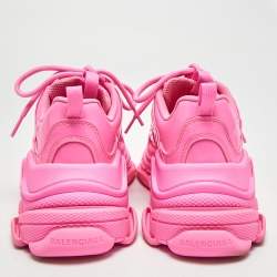 مملوكة مسبقًا Balenciaga Triple S Monoblock Size 37 Pink Rubber Low Top Sneakers