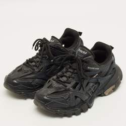 Pre Owned Balenciaga Track Size 39 Black Mesh and Rubber Lace Up Sneakers